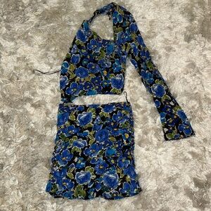 ZARA floral two piece set